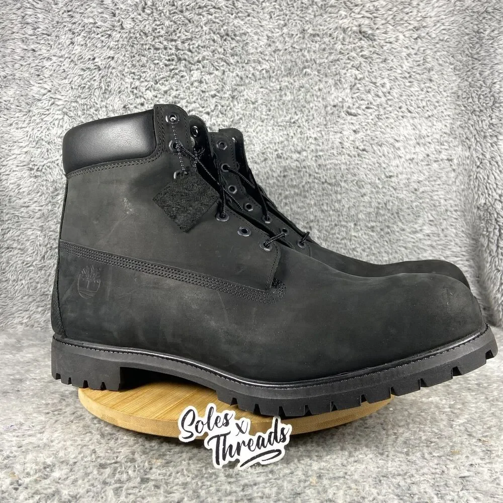 Size 18 Timberland Premium 6-Inch Waterproof Boot Men Black